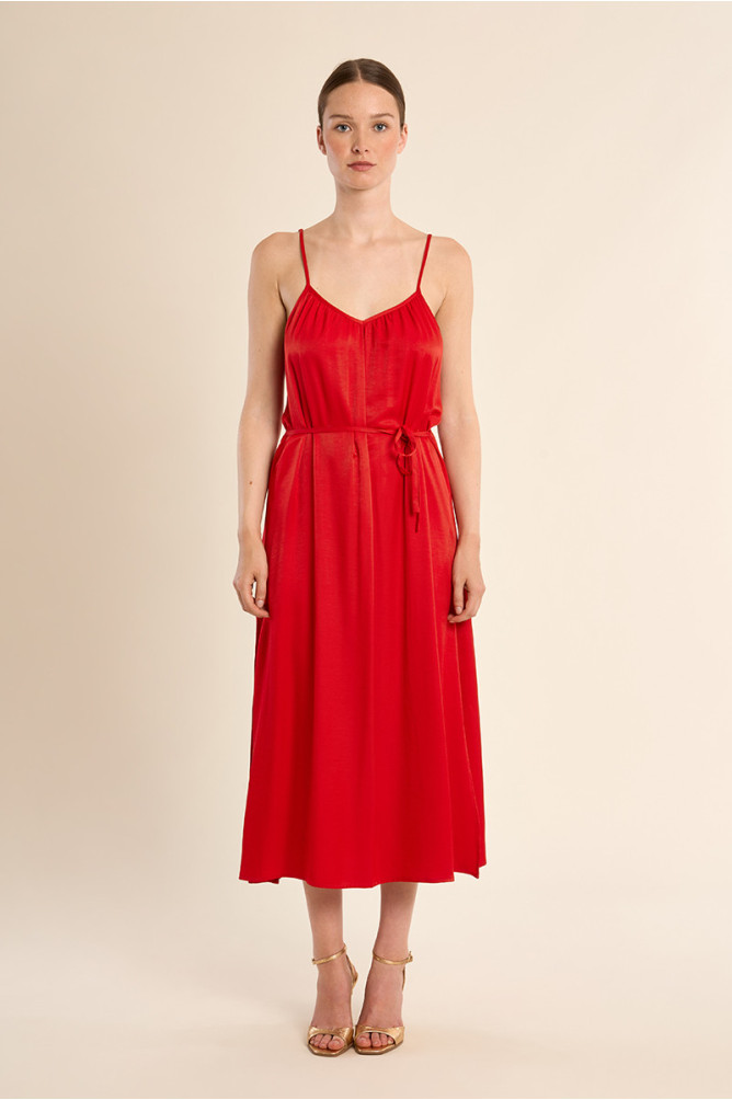 Long dress with thin straps