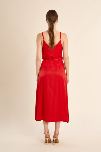 Long dress with thin straps