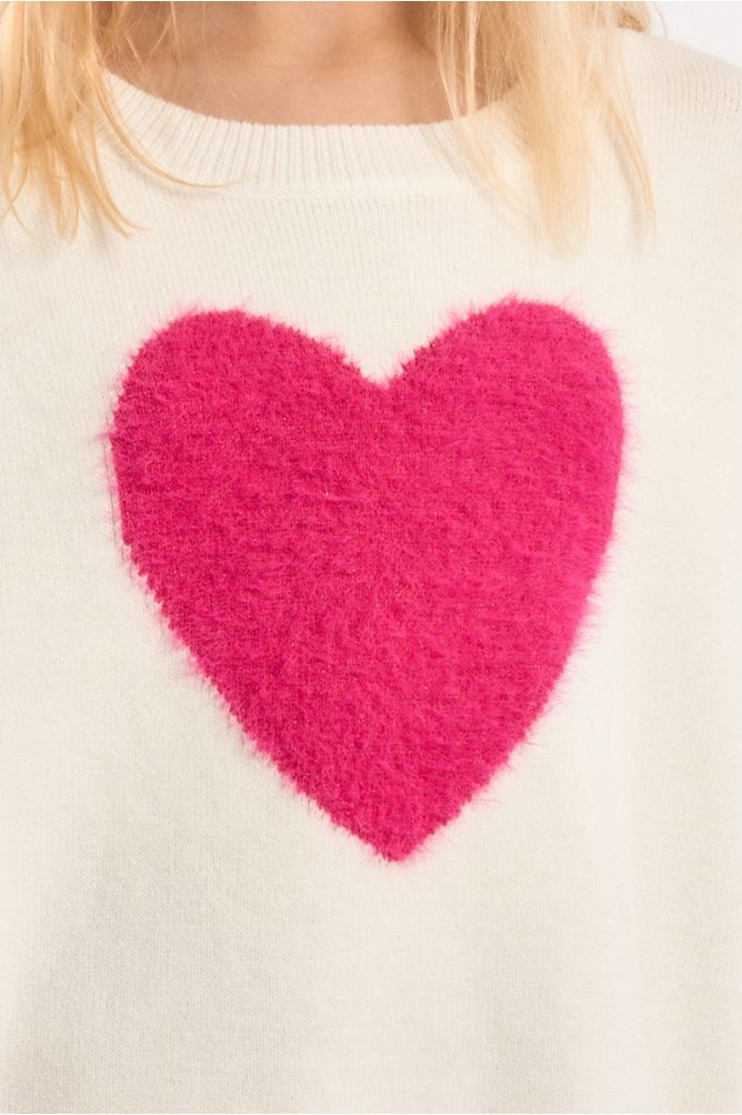 Maglione in maglia con motivo a cuore - Molly Bracken Girl