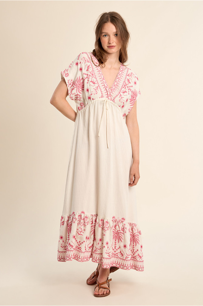Long embroidered dress