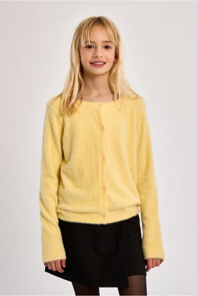 Cardigan duveteux