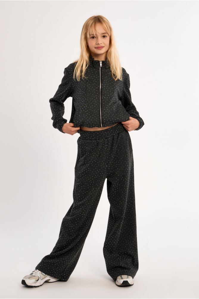 Veste zippée à pois