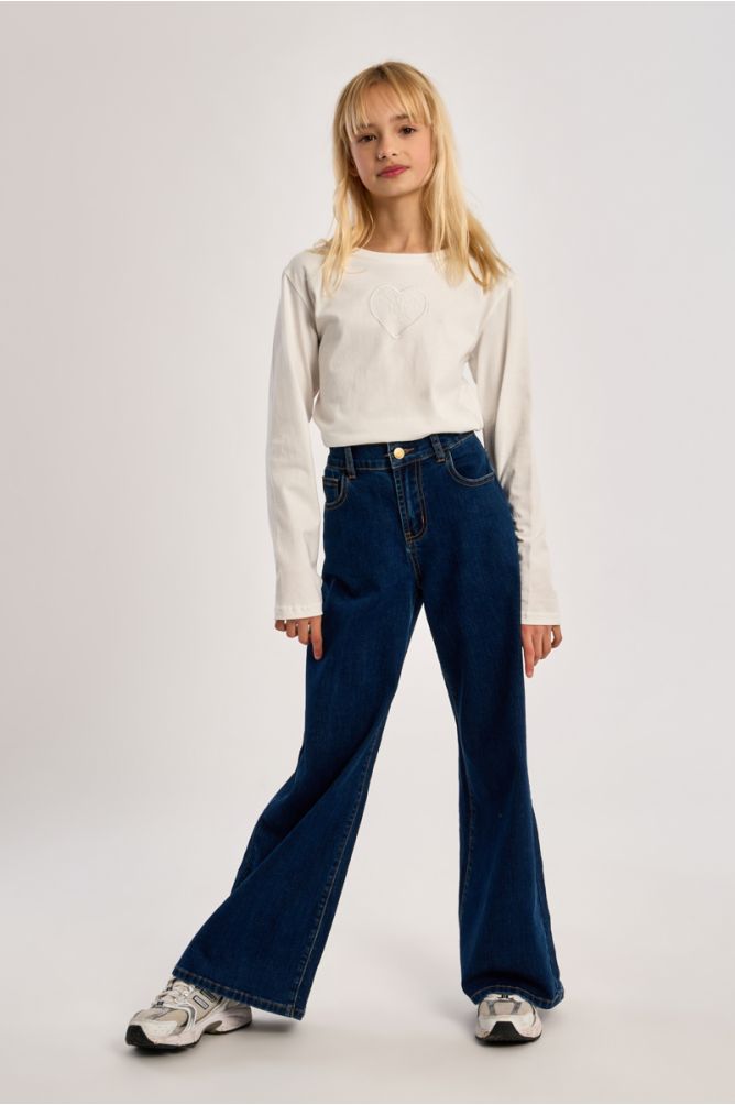T-shirt a maniche lunghe con dettaglio in pizzo - Molly Bracken Girl
