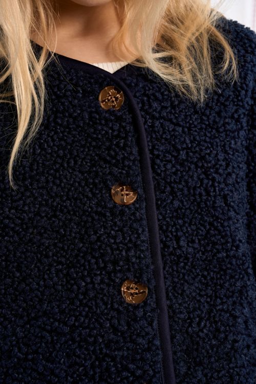 Veste texturée à boutons