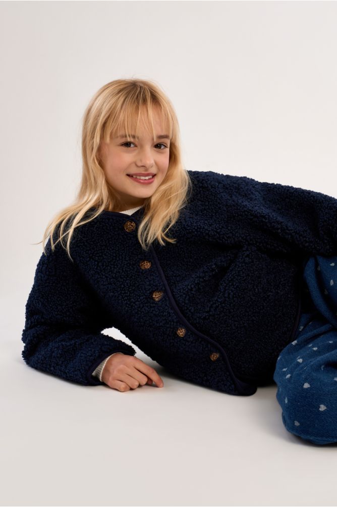 Veste texturée à boutons