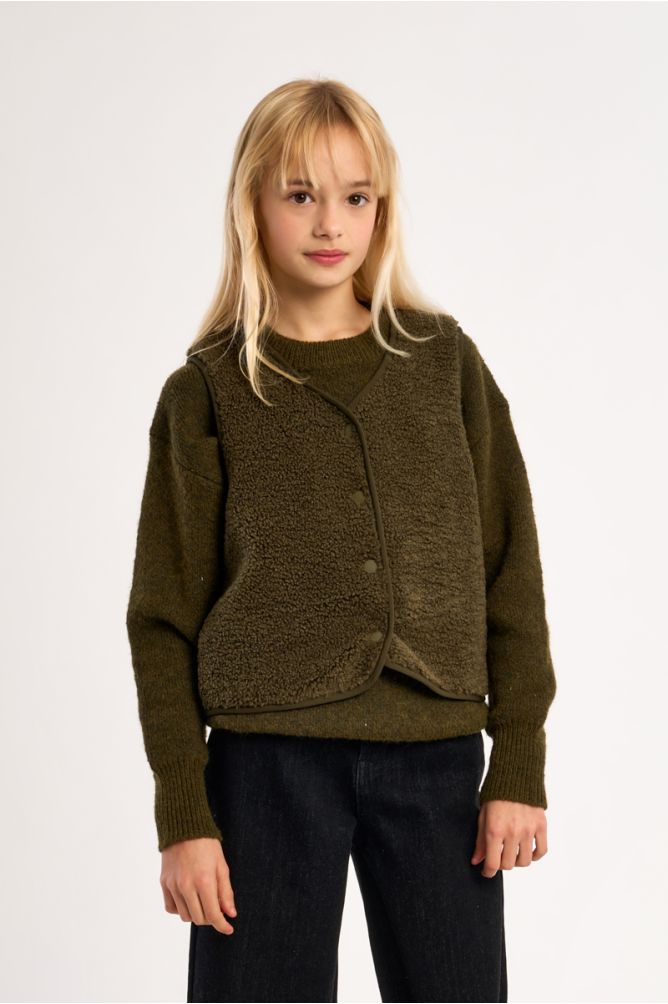 Giacca smanicata effetto montone - Molly Bracken Girl