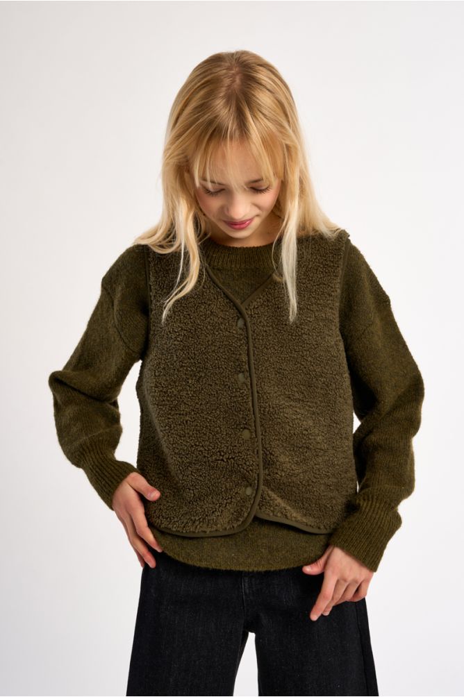 Giacca smanicata effetto montone - Molly Bracken Girl