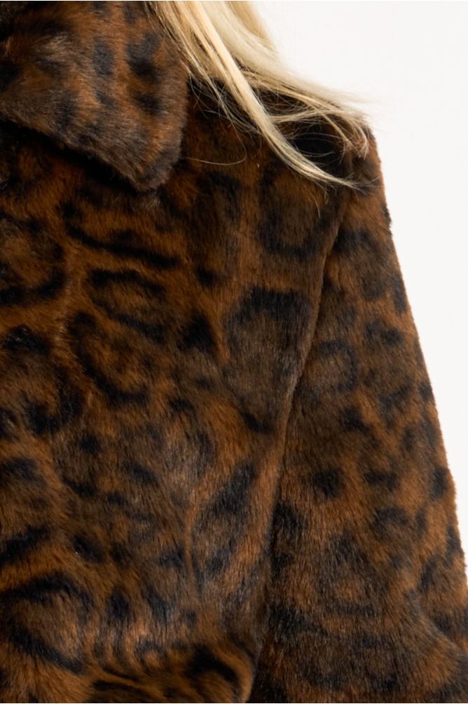 Faux Fur Zip-Up Jacket