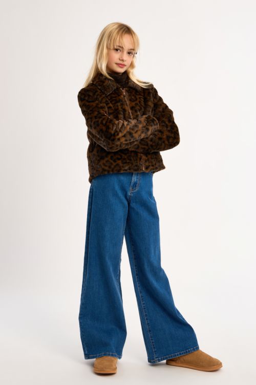 Faux Fur Zip-Up Jacket