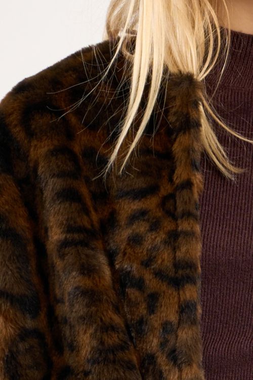 Veste sans manches en fausse fourrure