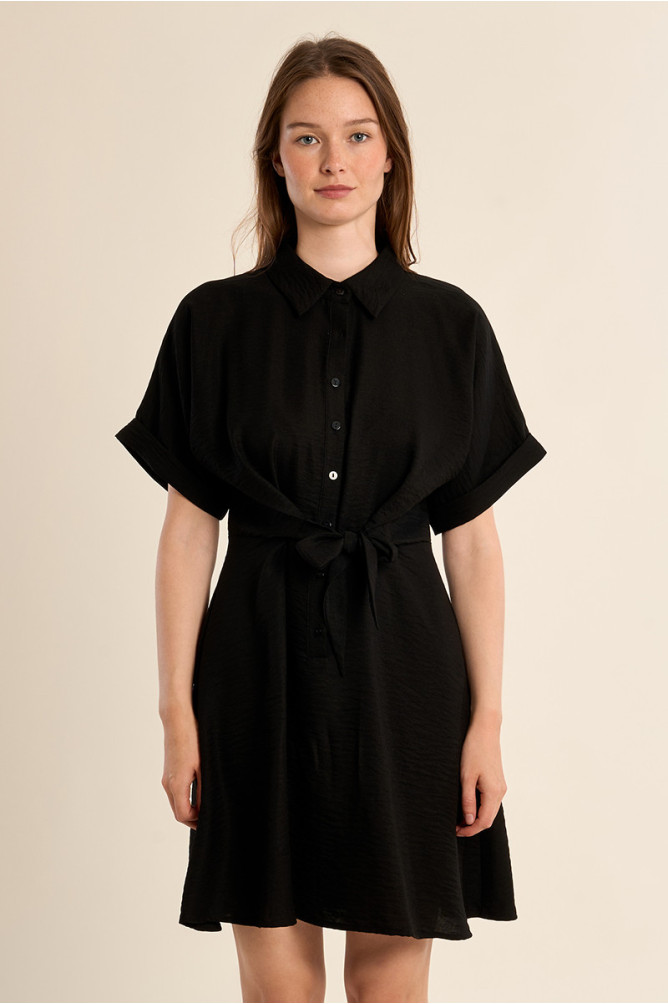 Robe courte, nouable à la taille