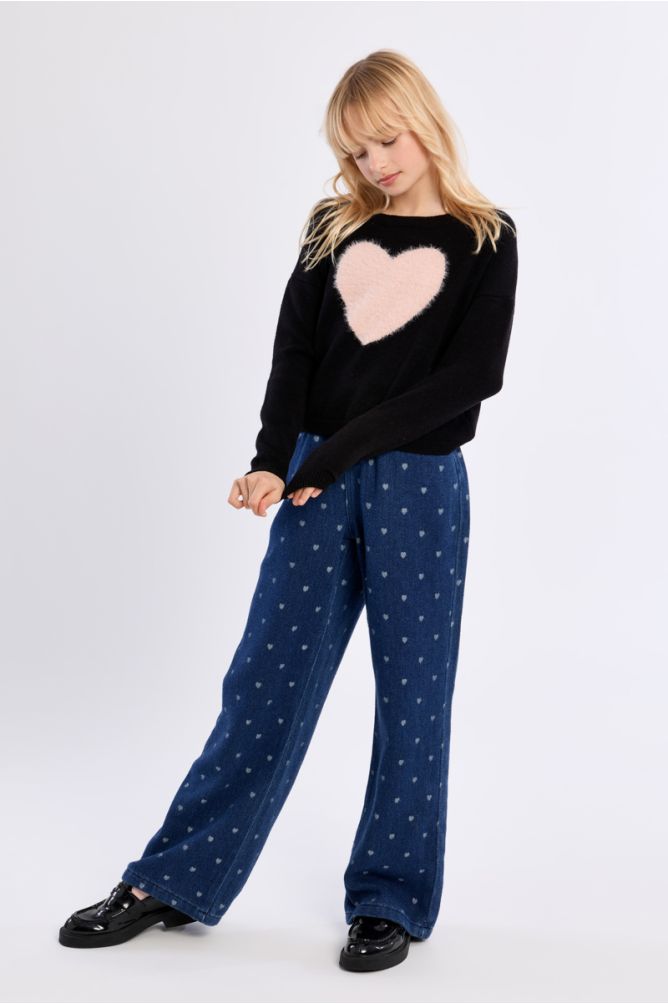 Knitted Sweater, Heart Pattern