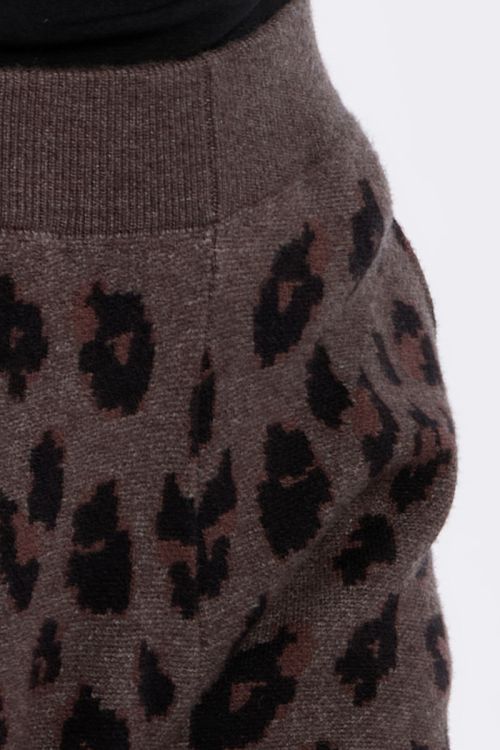 Knitted Trousers, Animal Print