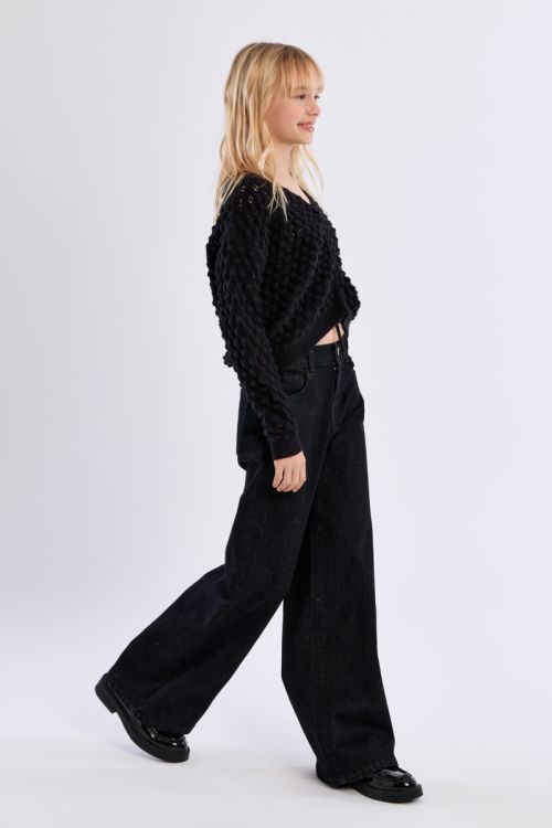 Maglione con scollo a V in maglia traforata - Molly Bracken Girl