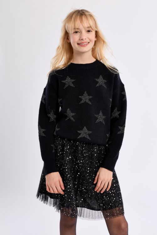 Maglione in maglia con motivi a stella - Molly Bracken Girl