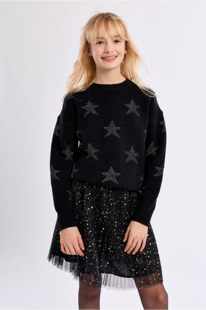 Maglione in maglia con motivi a stella - Molly Bracken Girl
