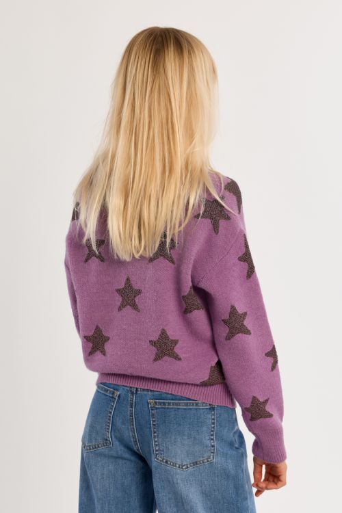 Maglione in maglia con motivi a stella - Molly Bracken Girl
