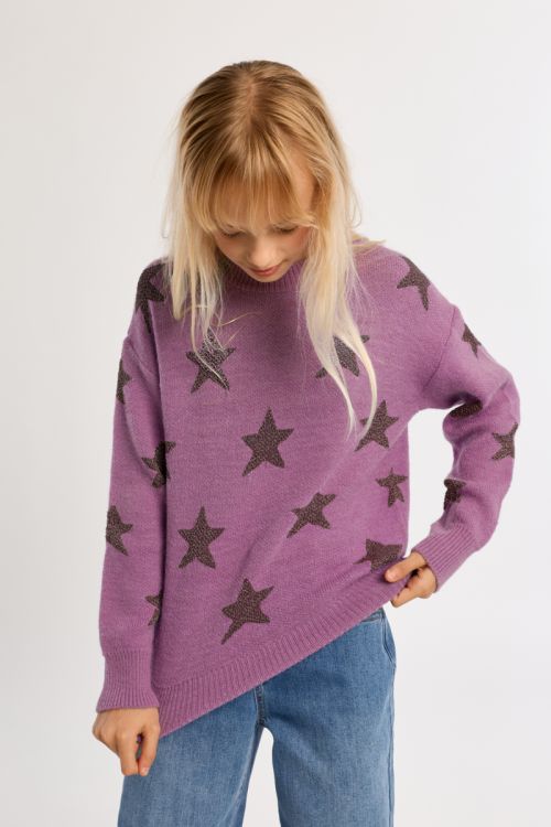 Maglione in maglia con motivi a stella - Molly Bracken Girl