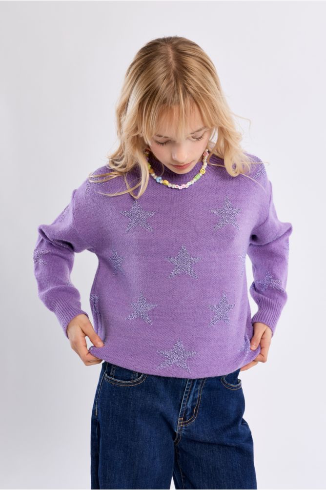 Maglione in maglia con motivi a stella - Molly Bracken Girl
