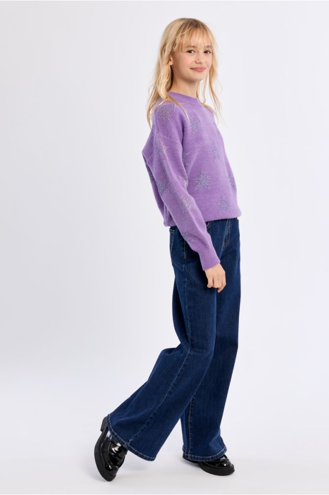 Maglione in maglia con motivi a stella - Molly Bracken Girl