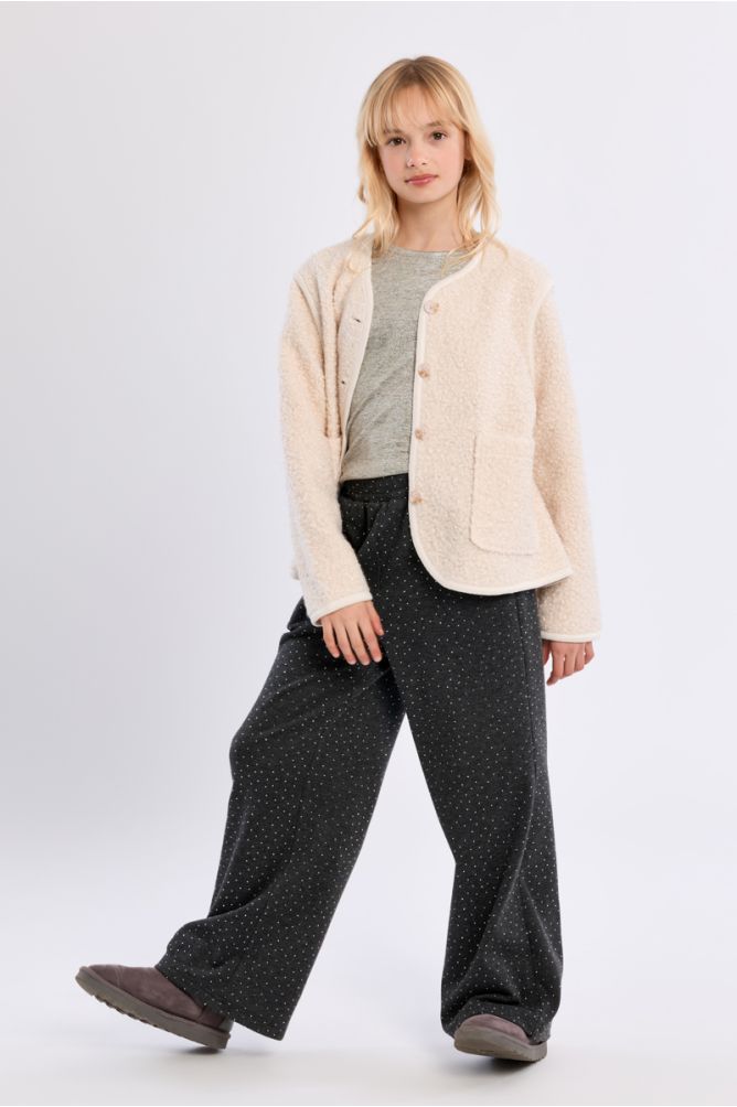 Veste texturée, à boutons