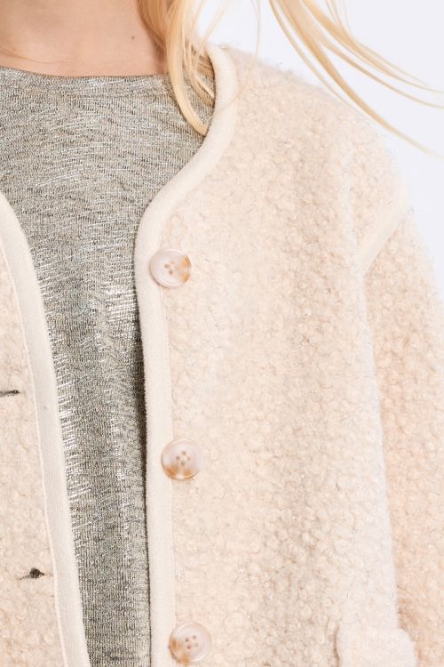 Veste texturée, à boutons