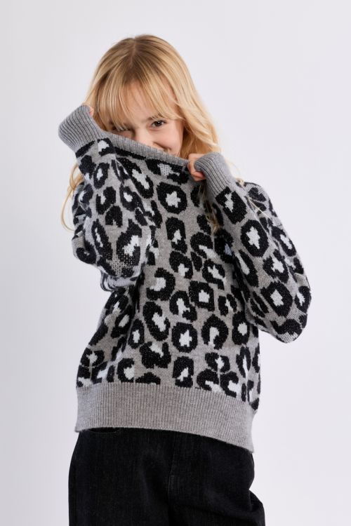 Maglione in maglia con stampa leopardata - Molly Bracken Girl