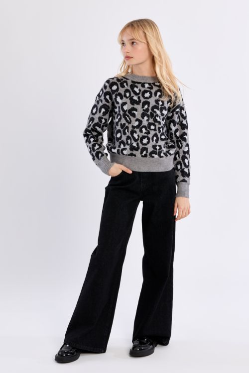 Maglione in maglia con stampa leopardata - Molly Bracken Girl