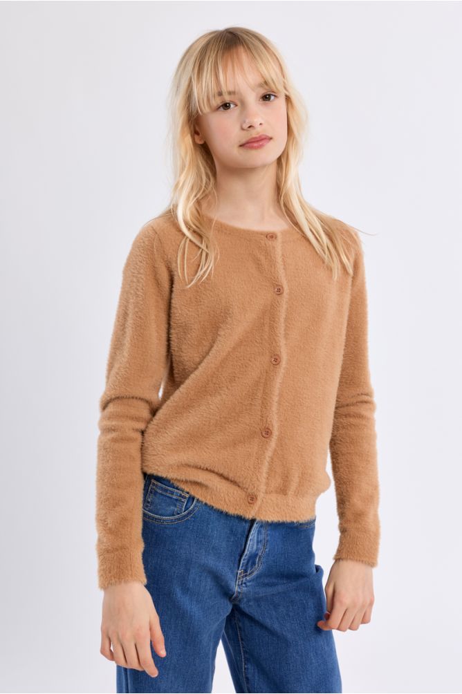 Cardigan duveteux