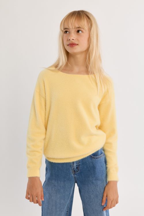Fluffy Crew Neck Sweater