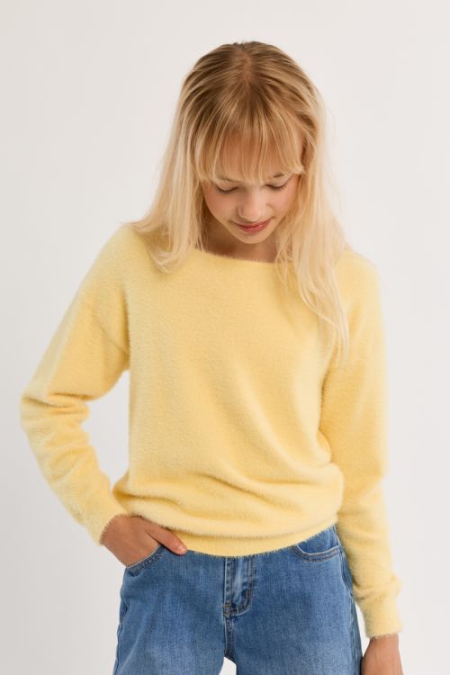 Fluffy Crew Neck Sweater