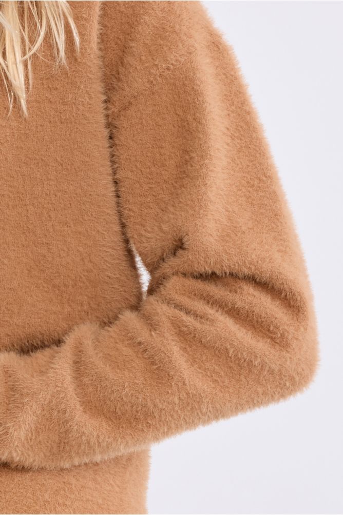 Fluffy Crew Neck Sweater