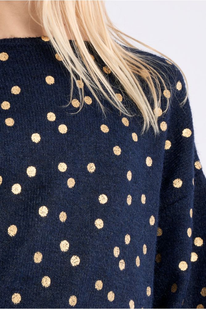 Maglione in maglia con stampa a pois - Molly Bracken Girl