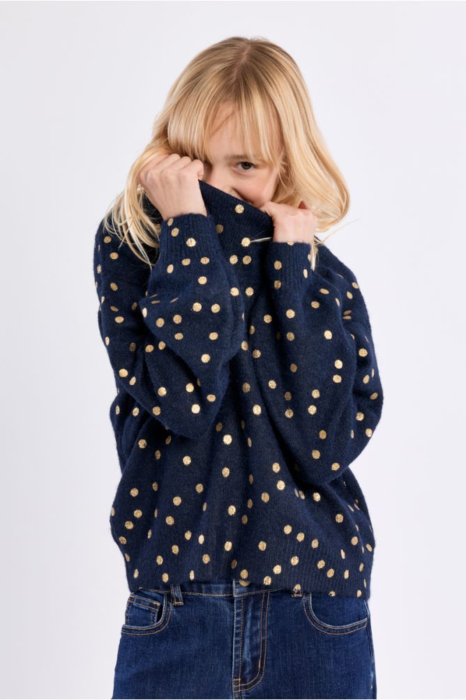 Maglione in maglia con stampa a pois - Molly Bracken Girl