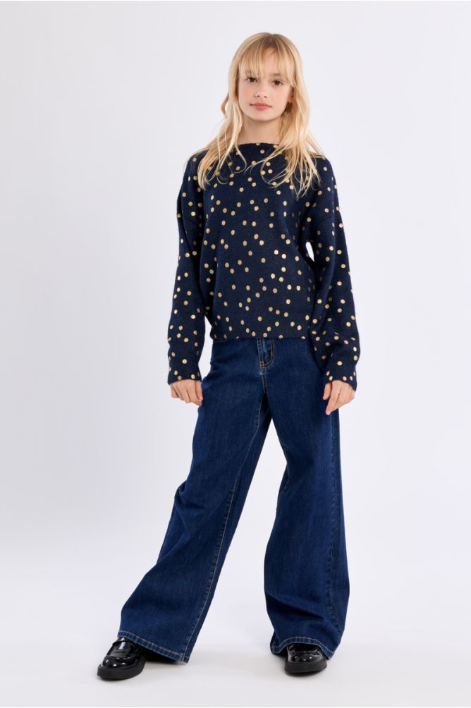 Maglione in maglia con stampa a pois - Molly Bracken Girl