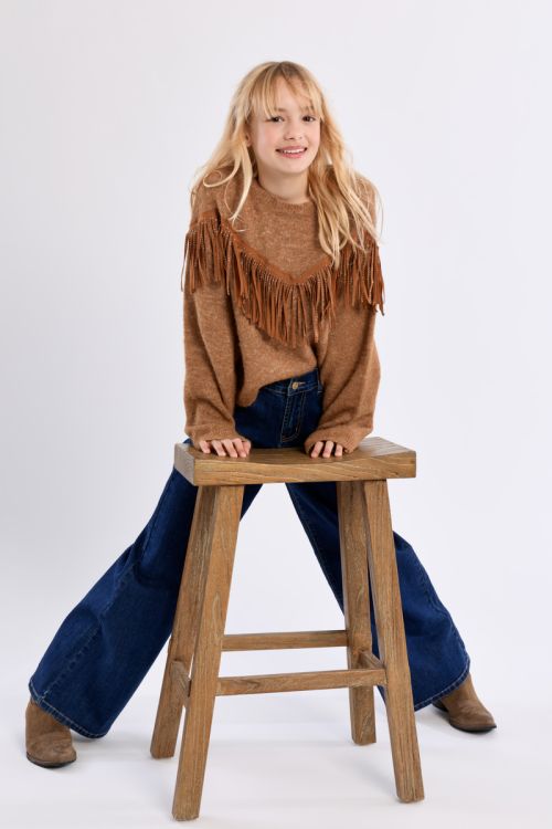 Maglione in maglia con dettaglio frange - Molly Bracken Girl