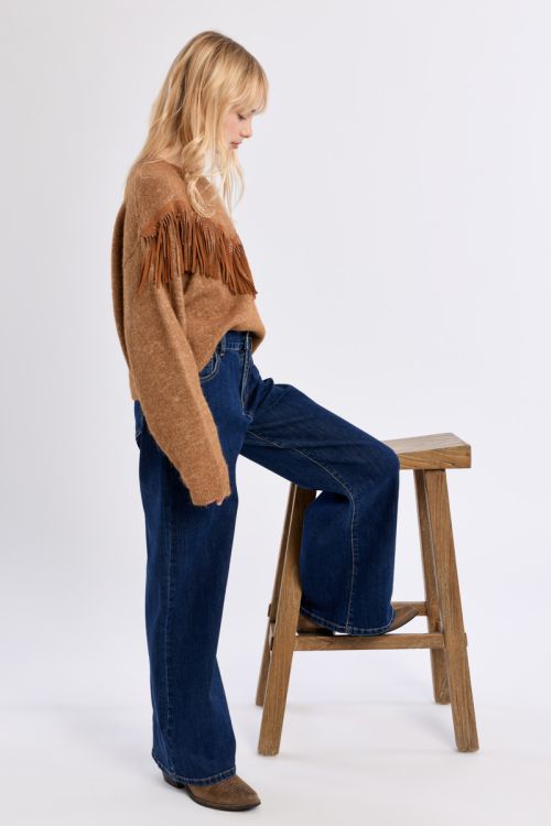 Maglione in maglia con dettaglio frange - Molly Bracken Girl
