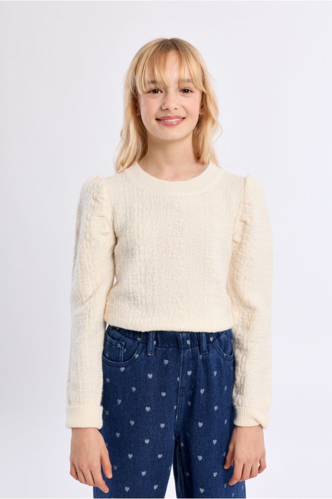 Knitted Sweater, Gathered Shoulders