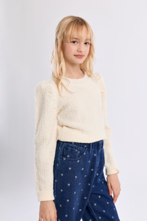 Knitted Sweater, Gathered Shoulders