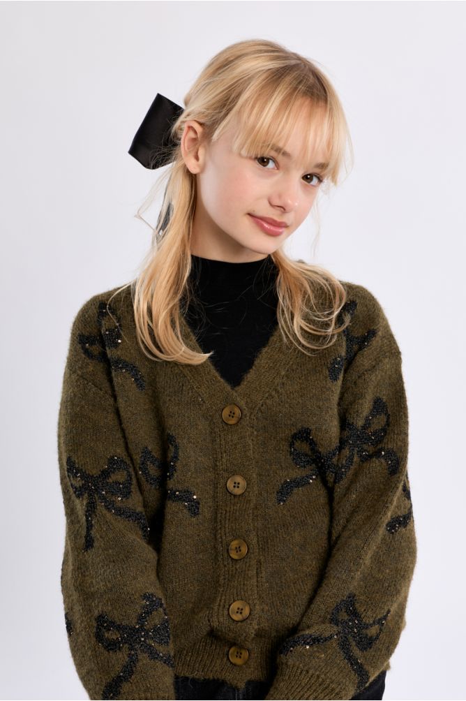 Cardigan con fiocchi abbottonati - Molly Bracken Girl