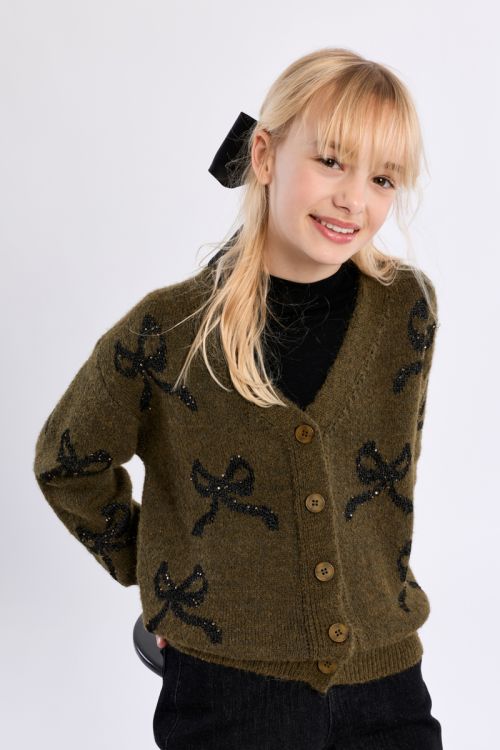 Cardigan con fiocchi abbottonati - Molly Bracken Girl