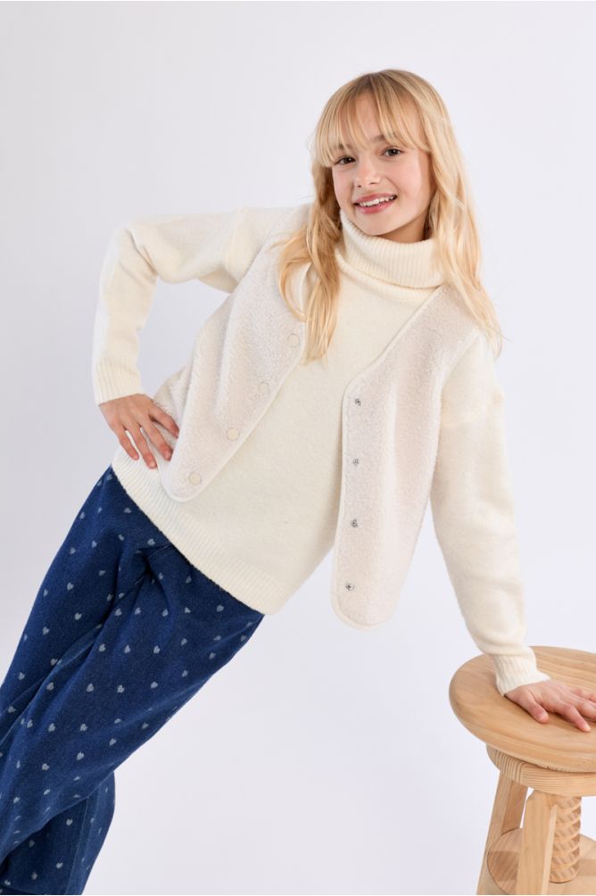 Giacca smanicata effetto montone - Molly Bracken Girl