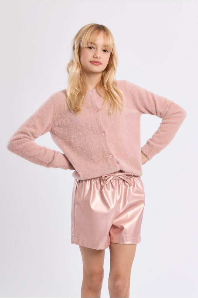 Shorts da annodare effetto similpelle - Molly Bracken Girl