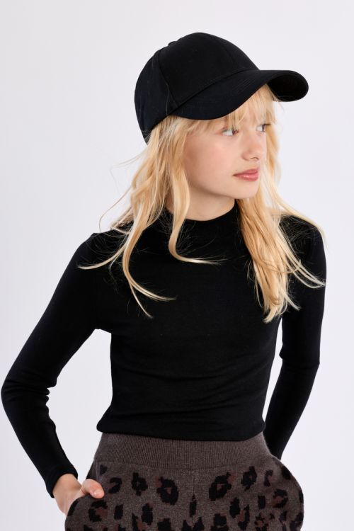 Long-Sleeved Top With High Collar