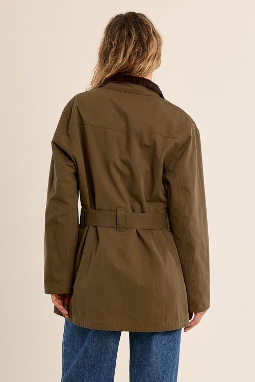 Parka ceinturée en coton