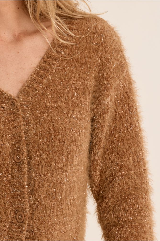 Cardigan crop in maglia a tinta unita - Molly Bracken
