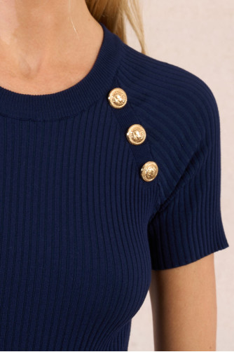 Robe longue en maille, ceintrée