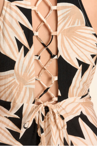 Robe longue, à imprimé floral 