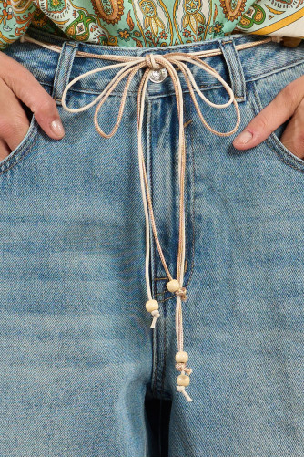 Wide denim Bermuda shorts