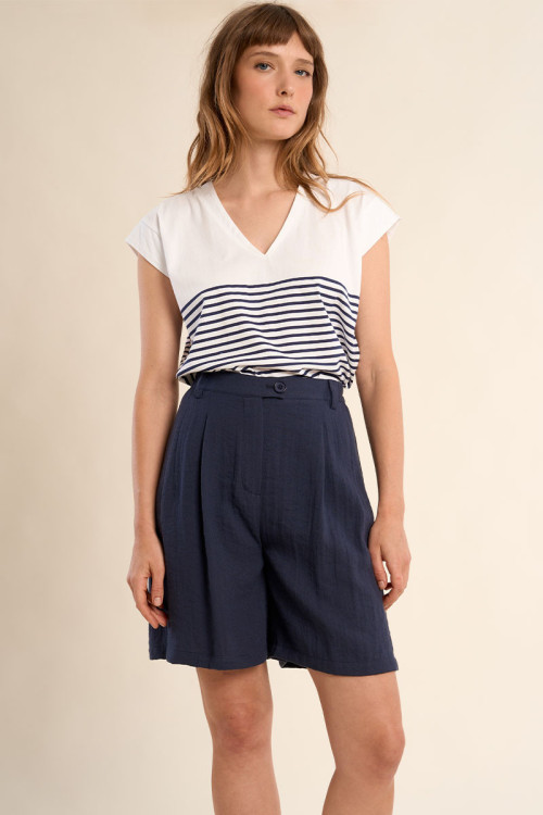 High Waisted Blazer Shorts